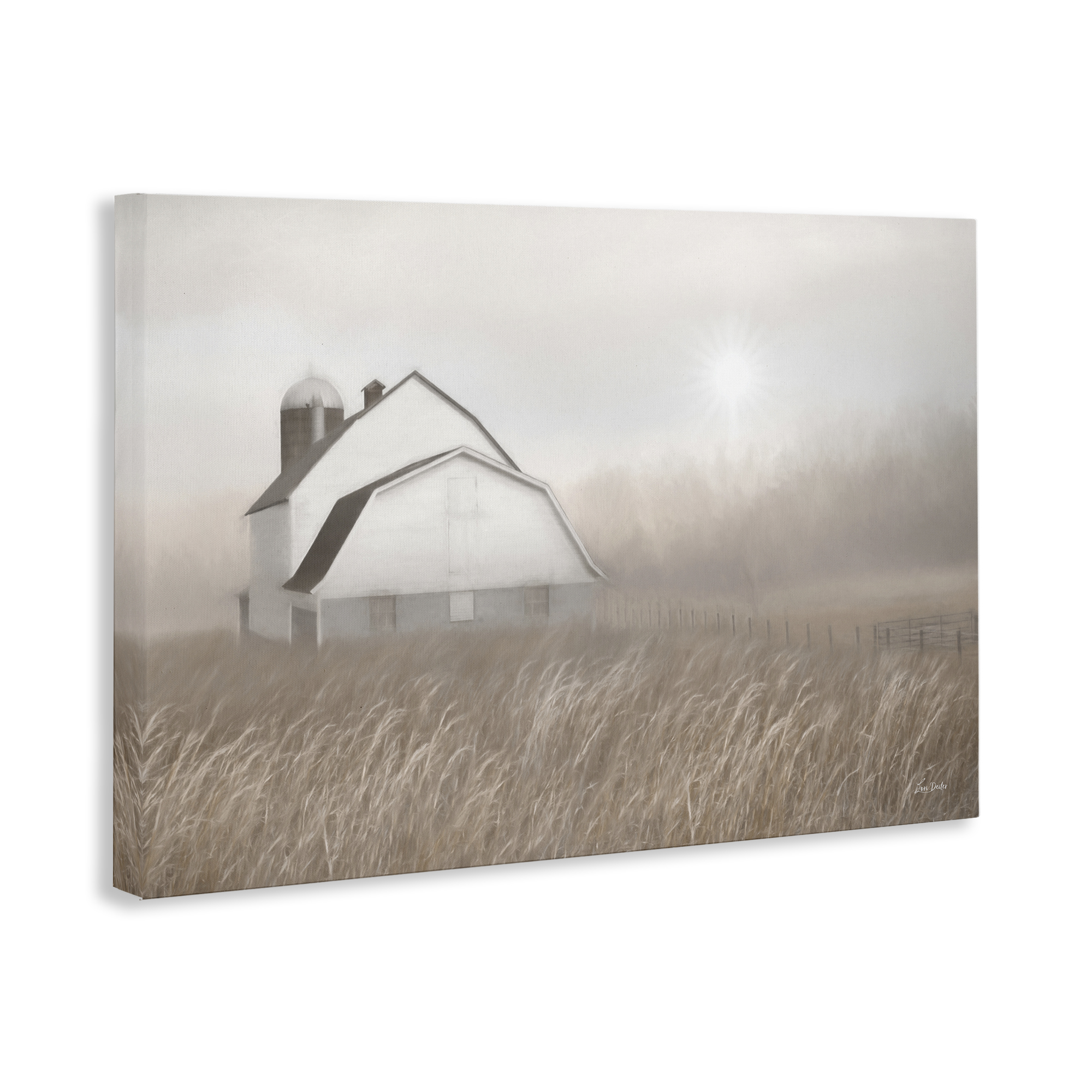 Stupell Industries Windblown Farm Grasses Landscape & Nature Painting Wrapped Canvas Art Print Wall Art, 45 x 30