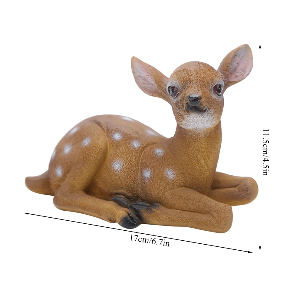 Sika Deer Model, Deer Statue, Art Craft Ornaments 2Pcs Backyards For Courtyard Garden Community Yard Patio