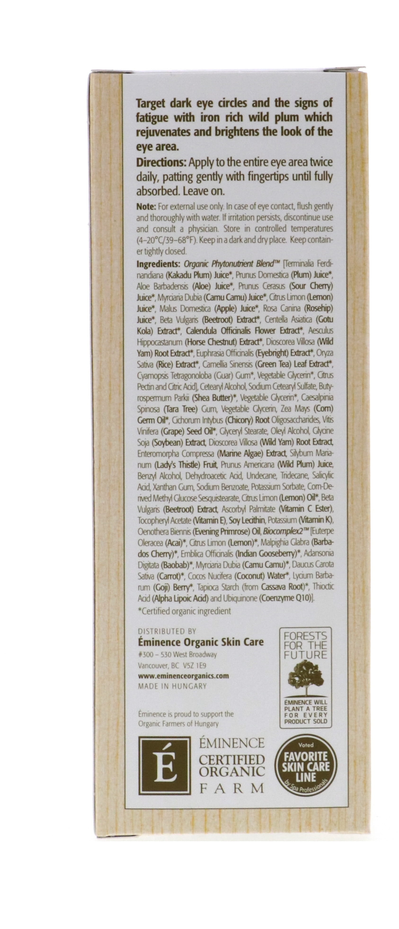 Eminence Wild Plum Eye Cream 1.05oz