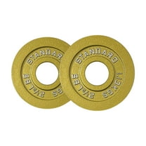 2.5LB Gold Olympic Steel Plate Pair - 2 Inch Barbell Standard 2.5 Pound Weights in Premium Gold Finish