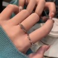 thumbnail image 2 of Adjustable Heart Ring For Women Pink Zirconium Silver, 2 of 5