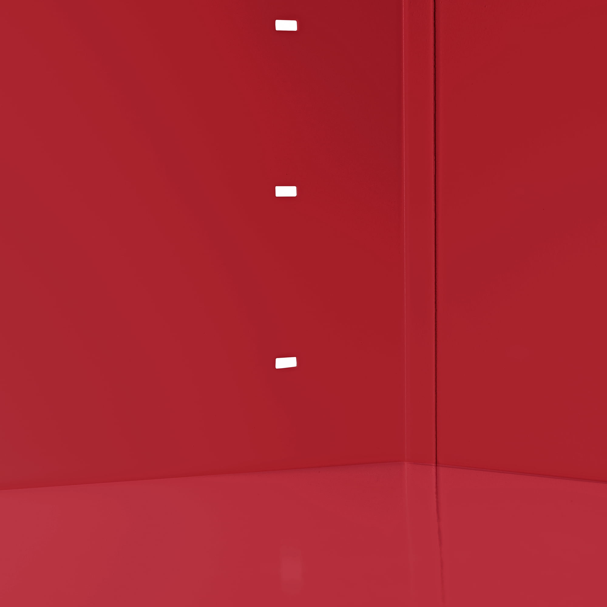 Sandusky Metal 3-Shelf Cart Bookcase with Adjustable Shelves in Red (42 in.)