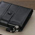 thumbnail image 3 of Men Wallet with Zipper PU leather Bifold Purse for Mens ID Window Pocket, 3 of 5