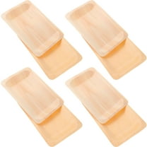 RENACLIPY Set of 8 Rectangular Wooden Serving Trays for Versatile Use and Stylish Presentation