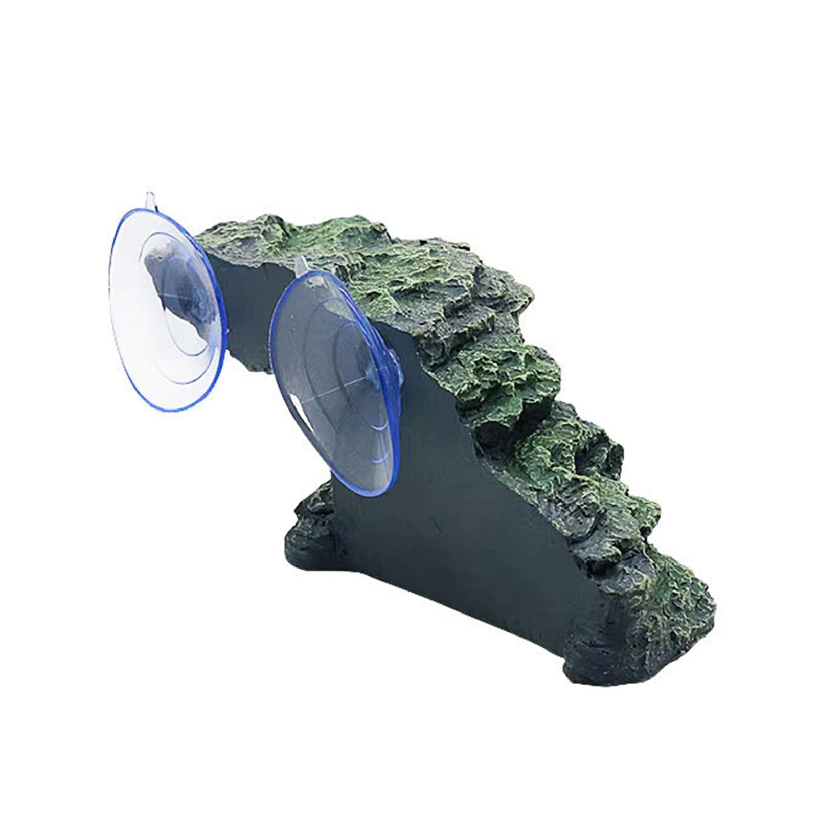 TOOYFUL Resin Tortoise Climbing Step Ledge Aquarium Ornament for Newts Turtles Frogs Green