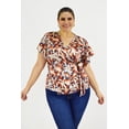 thumbnail image 1 of Blusa manga mariposa Roman Fashion Talla Extra 1840 Blanco, 1 of 7