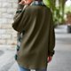 thumbnail image 4 of Camisa con botones para mujer chaqueta de punto a cuadros con retazos cómoda camisa para otoño e invierno, 4 of 6