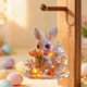 thumbnail image 4 of Decoraciones de Pascua para el Hogar Lindo Conejo de Pascua Colgando Ornamento 2D Llavero de Acrílico Plano Pequeño Colgante para el Coche Retrovisor Espejo O Mochila Adecuado para la Decoración de Pa, 4 of 6