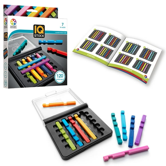 Juego de viaje SmartGames IQ Stixx Stacking con 120 desafíos