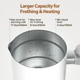 HadinEEon Milk Frother,500ml Electric Milk Steamer, Automatic Hot or