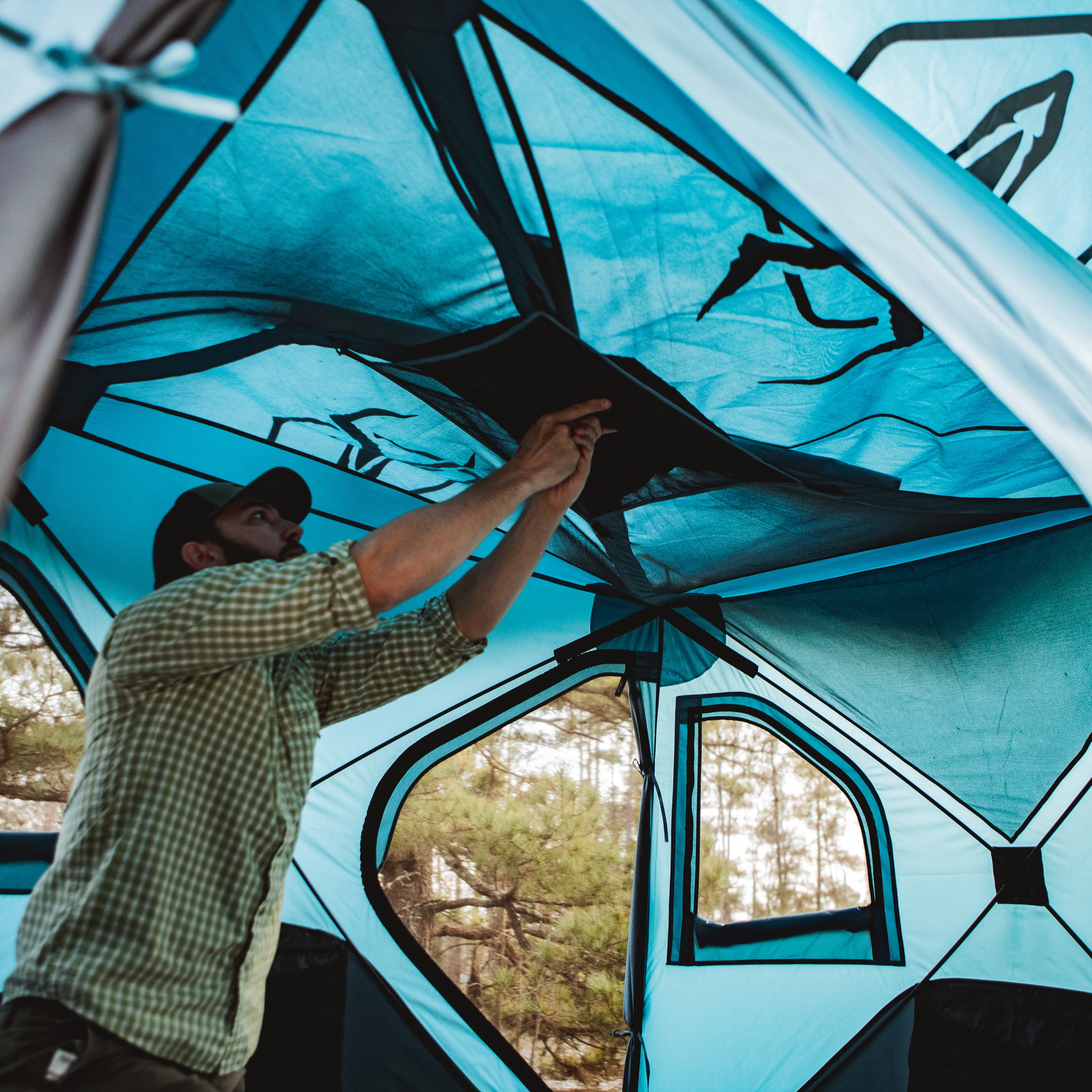Gazelle Tents™, T3X  Portable Hub Tent, Overland Edition, 3-Person, Pacific Blue, GT302PB