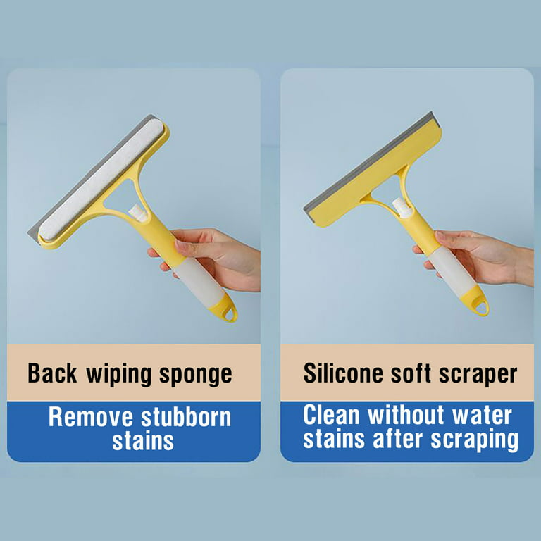 Glass Cleaning Tool Household Tool Washing Mirror Water Window Wiper  Silicone Scraper Cleaning Window Spray Brush Scraper