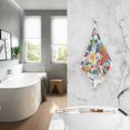thumbnail image 2 of Yayeee 100% Cotton Hand Towels for Bathroom 16" x 28" Soft Absorbent Kitchen Towel, Red Japanese Floral Pattern, 2 of 7