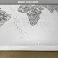 thumbnail image 6 of Ambesonne World Map Place Mats Set of 4, Floral Continents, Standard Size, Black White, 6 of 6