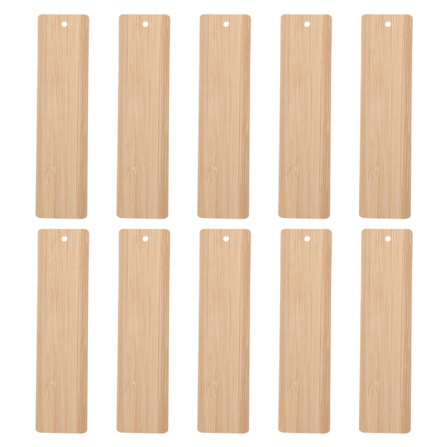 MasteelfCA 10pcs Blank Bamboo Bookmark DIY Bamboo Blank Bookmark DIY Craft Decoration