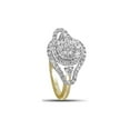 thumbnail image 4 of 10kt Yellow Gold Womens Round Diamond Cluster Halo Bridal Wedding Engagement Ring 1-1/5 Cttw, 4 of 4