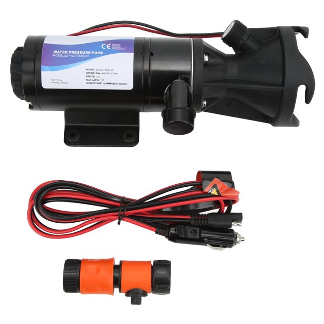 RV Macerator Pump, 12V Waste Pump High Capacity Output Portable For Marine Boat Plumbing System