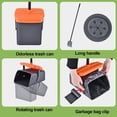 thumbnail image 6 of Pooper Scooper Swivel Bin & Rake, Detachable Plastic Rake Trash Can Pet Poop Pickers, for Large Small Dogs with Bag Attachment, Long Handle Poop Scooper with Lid for Yard, 6 of 6