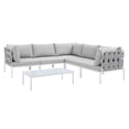 thumbnail image 2 of Modway Harmony 6-Piece  Sunbrella® Outdoor Patio Aluminum Sectional Sofa Set in Gray Gray, 2 of 10