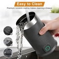 thumbnail image 5 of Milk Frother, 4-in-1 Electric Milk Steamer, Warm and Cold Milk Warmer and  Maker for Coffee, Latte, Cappuccinos, Macchiato, 8.2oz/240ml, Stainless Steel (Black), 5 of 6