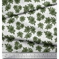 thumbnail image 3 of Soimoi Green Cotton Duck Fabric Leaves & Daffodil Floral Fabric Prints By Yard 44 Inch Wide, 3 of 3