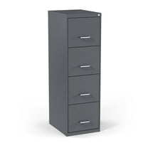 Staples 4-Drawer Vertical File Cabinet Charcoal Letter 18" D (52148) 16255/52148
