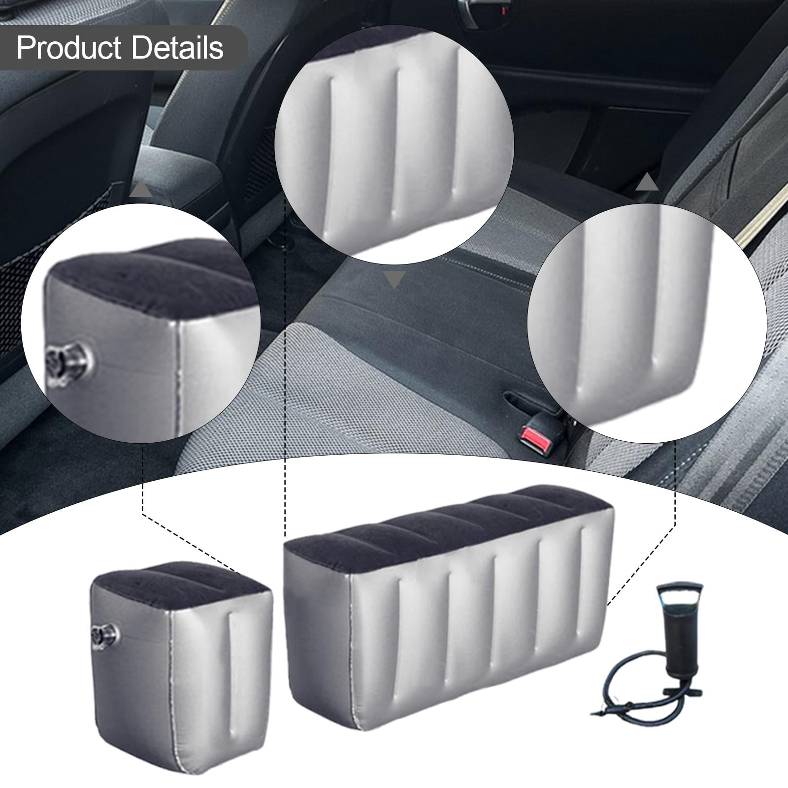 QSTDGVPW 2 Pieces Car Travel Inflatable Mattress Back Seat Gap Pads Air Bed Cushions Straight