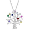 Family Tree Pendant with Up to Nine Birthstones