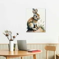 thumbnail image 3 of Acheng Watercolor Rabbit Sitting Vintage Animal Poster Decorative Painting Canvas Aesthetic Cute Wall Art Living Room Bedroom Kitchen Picture Artwork Unframed 20x30inch picture 2, 3 of 5