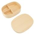 thumbnail image 2 of Bento Box Portable Japanese Style Wooden Large Single Layer Removable Divider Lunch Bento Box with Strap, 2 of 8