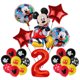 thumbnail image 5 of Juego de 14 globos con números de Mickey Mouse y sus amigos de Disney, decoración para fiestas de cumpleaños y baby shower, suministros para regalos de niños, 5 of 5