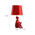 thumbnail image 5 of Benjara BM231809 Lampe de Table en Tissu avec Base en Polyresine Clown, Rouge, 5 of 5