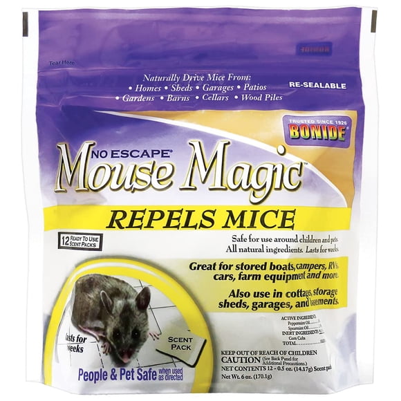 Repelente de ratones Bonide Mouse Magic Scent, paquete de 12