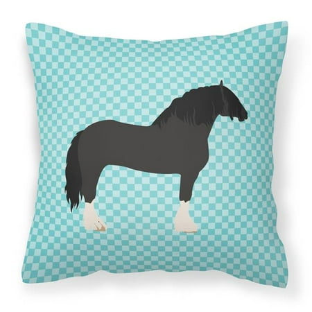 caroline's treasures bb8078pw1818 pomeranian rogener goose blue check outdoor canvas fabric decorative pillow, multicolor