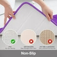 thumbnail image 6 of Buganda Memory Foam Bath Mats Soft Absorbent Bathroom Rugs 24" x 47", Purple, 6 of 8