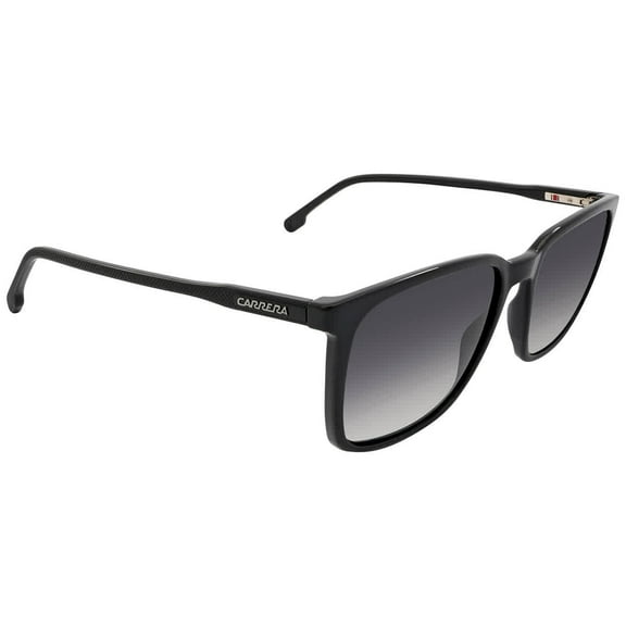 Carrera Men's 259/S Rectangular Sunglasses, Black/Polarized Gray, 55mm, 18mm