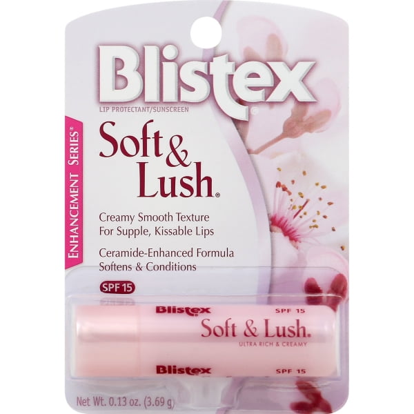 Blistex Soft & Lush Lip Balm, Lip Protectant with SPF 15, 1 stick, 0
