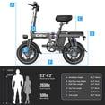 thumbnail image 6 of TooFly GE5 48V 250W UL2849 Electric Bike for Adults, 14" Fat Tire, Foldable, 6 of 10