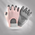 thumbnail image 2 of AWZXDE Women's Yoga Fitness Outdoor Cycling Exercise Non Cushioning Half Finger Gloves for Sports and Leisure Activities Pink,M, 2 of 3