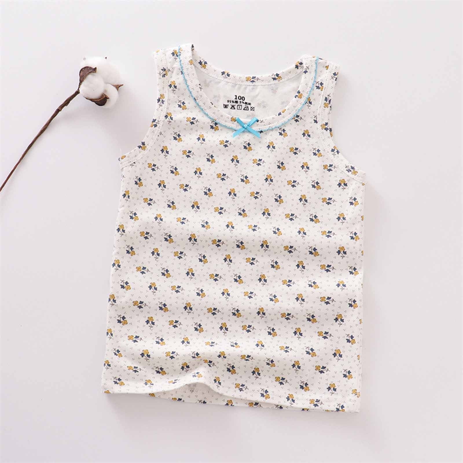 Posijego Girls Printed Tank Tops Sleeveless Soft Undershirts Cute