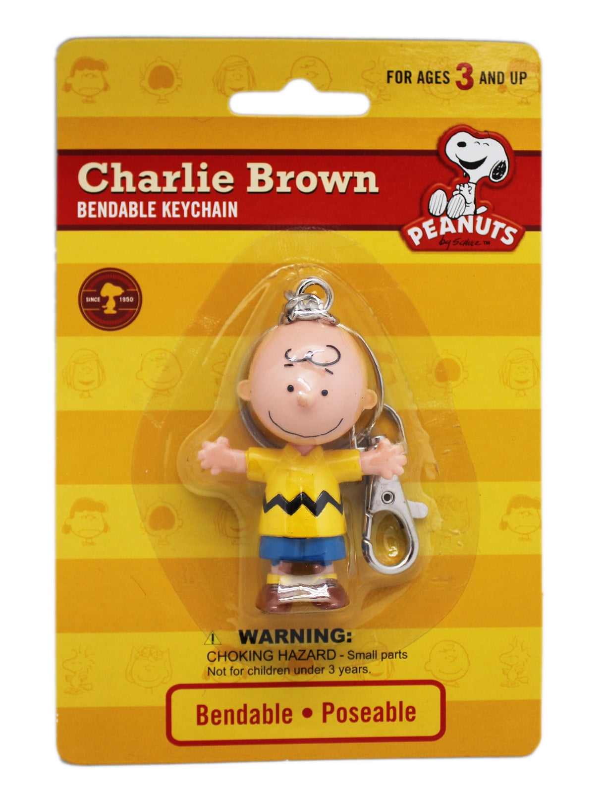 Peanuts Charlie Brown Bendable Charm Keychain