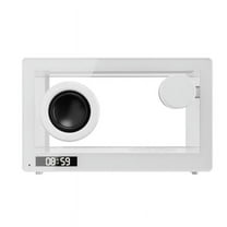 Portable Retro Bluetooth Speaker Clock Wireless HiFi Transparent Soundbar with RGB Light TF Card Audio Music Player A F