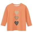 thumbnail image 3 of Posijego Little & Big Girls Valentine's Day Shirts 3/4 Length Sleeve Tops Heart Printed Casual Shirts Cute Tees, 3 of 4