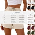 thumbnail image 3 of SwiftWear Women's Casual Drawstring Waist Shorts Relaxed Fit High Waisted Shorts with Pockets Soft Everyday Wide Leg Summer Beach Shorts​, 3 of 8