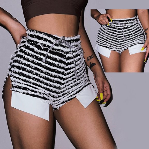 HUPOM Palazzo Pants For Women Pants For Women In Clothing Pinstripe High Waist Rise Full Slim Bootcut S