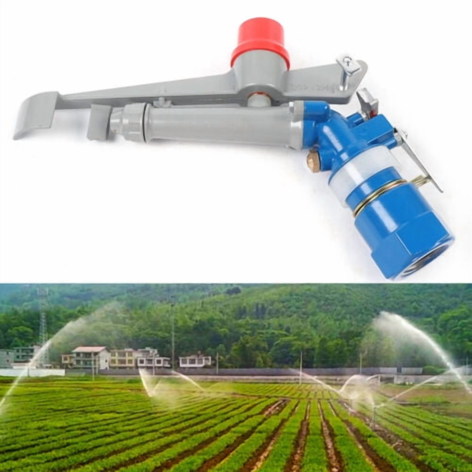 Lawn Garden Irrigation Sprinkler Spray Gun Large Impact Area Adjustable 1 inch