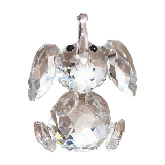 Desktop Desk Decoration White Elephant Window Desktop Ornaments Shining Transparent