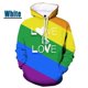 thumbnail image 3 of Sudadera con capucha con estampado 3D de arcoíris para hombre, estilo casual, colorido, con estampado de amor, estilo hip hop, 3 of 5