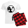 thumbnail image 6 of CafePress - Yin Yang Cat Men's Light Pajamas - Men's Light Loose Fit Cotton Pajama Set, 6 of 7