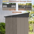 thumbnail image 5 of Clearance Storage Shed, Enyopro 6'x4' Outdoor Storage Sheds, Metal Storage House with Lockable Door, Storage Garden Tool shed for Lawnmower, Bike, Garage, Brown, 5 of 7